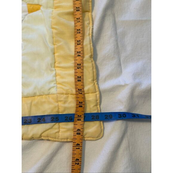 Handmade Yellow White Baby Ducks Nursery Quilt Blocks 40.5" X 28.5" - Picture 3 of 4